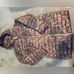 Burton Women's Camo Puffer Jacket - Pink and Brown